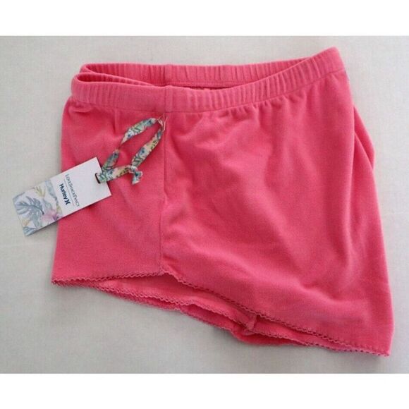 LoveShackFancy x Hurley HLSFC002 Women's Sz S Pink Terry Cloth Walk Shorts $50 - Picture 5 of 8